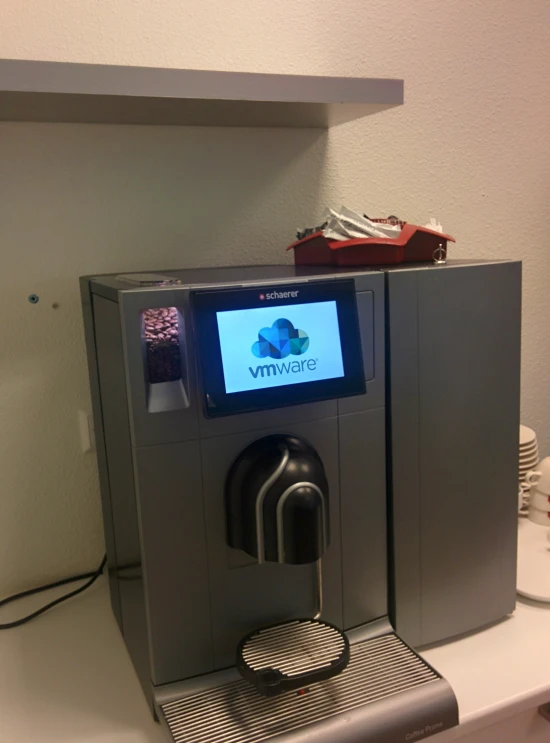 a machine that has some wine in it