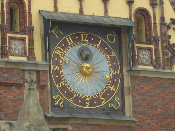 an astro sign sits in the center of a clock tower
