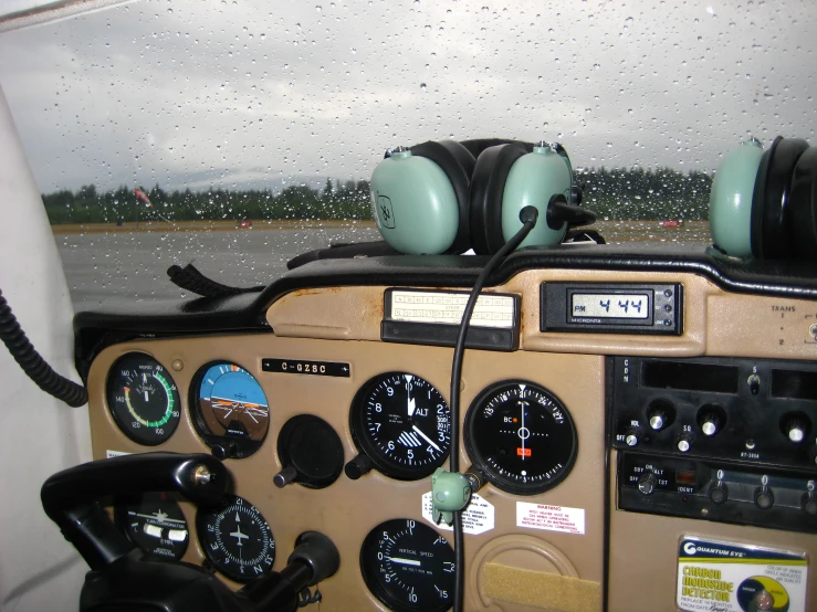 the instrument panel of a helicopter cockpit