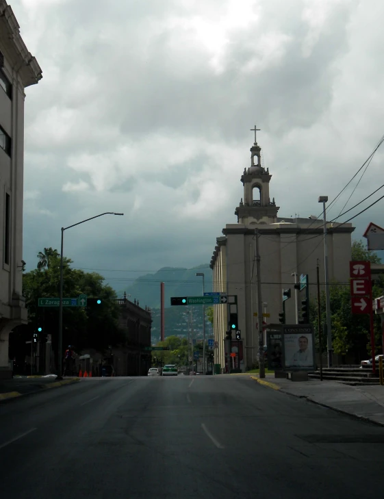 a view of a street in a city