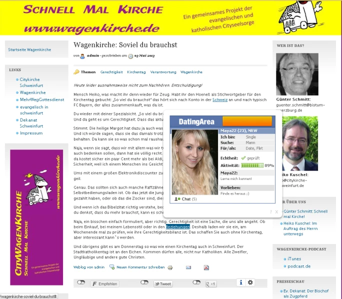 the home page for german language website