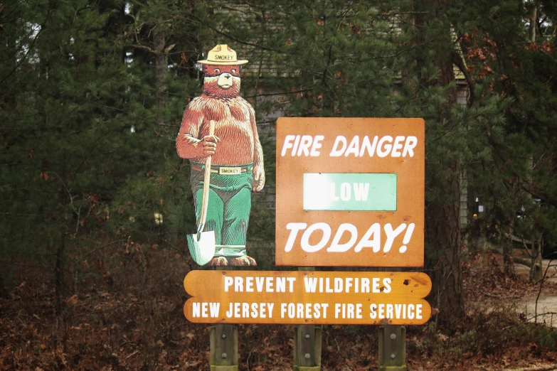 a sign showing that there is a fire danger sign