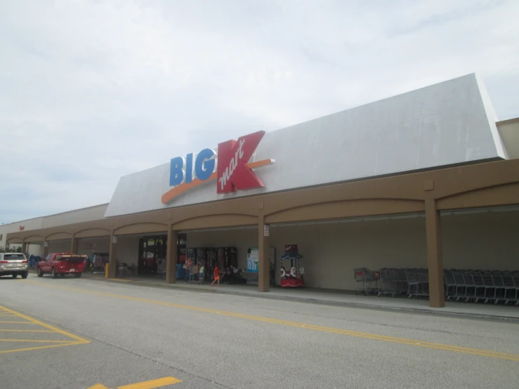 an image of a store front with a sky background