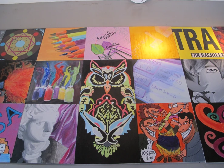 a group of different types of art work