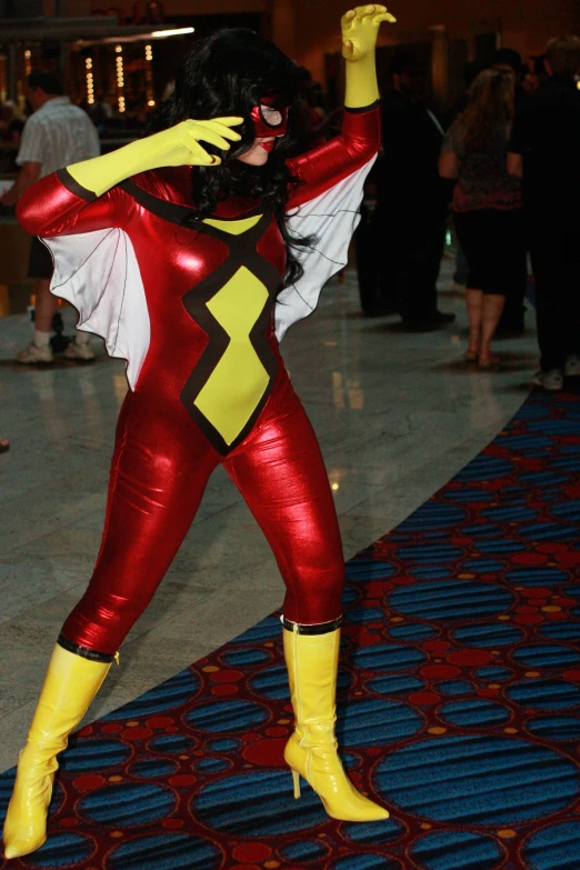 a woman dressed as the incredible catwoman in full costume