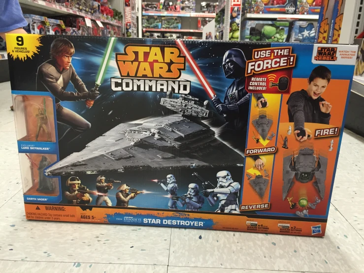 a box with a star wars figure in it