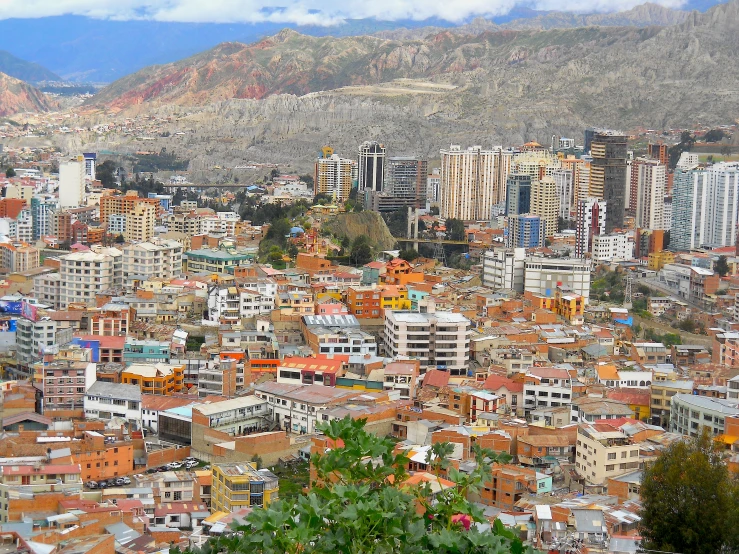 there are a large and very colorful city on this hill