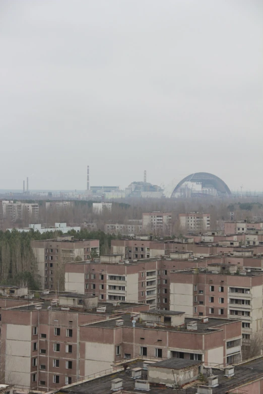 a large area of city with lots of buildings on both sides