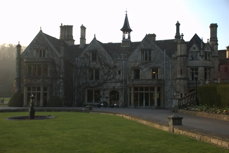 this large old castle has many windows