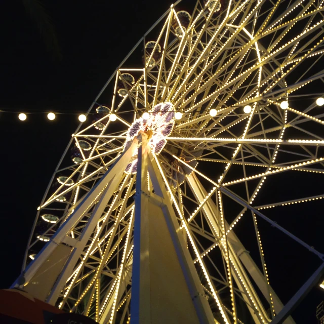 a ferris wheel with many lights around it