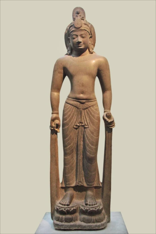 statue from ancient india on display in museum