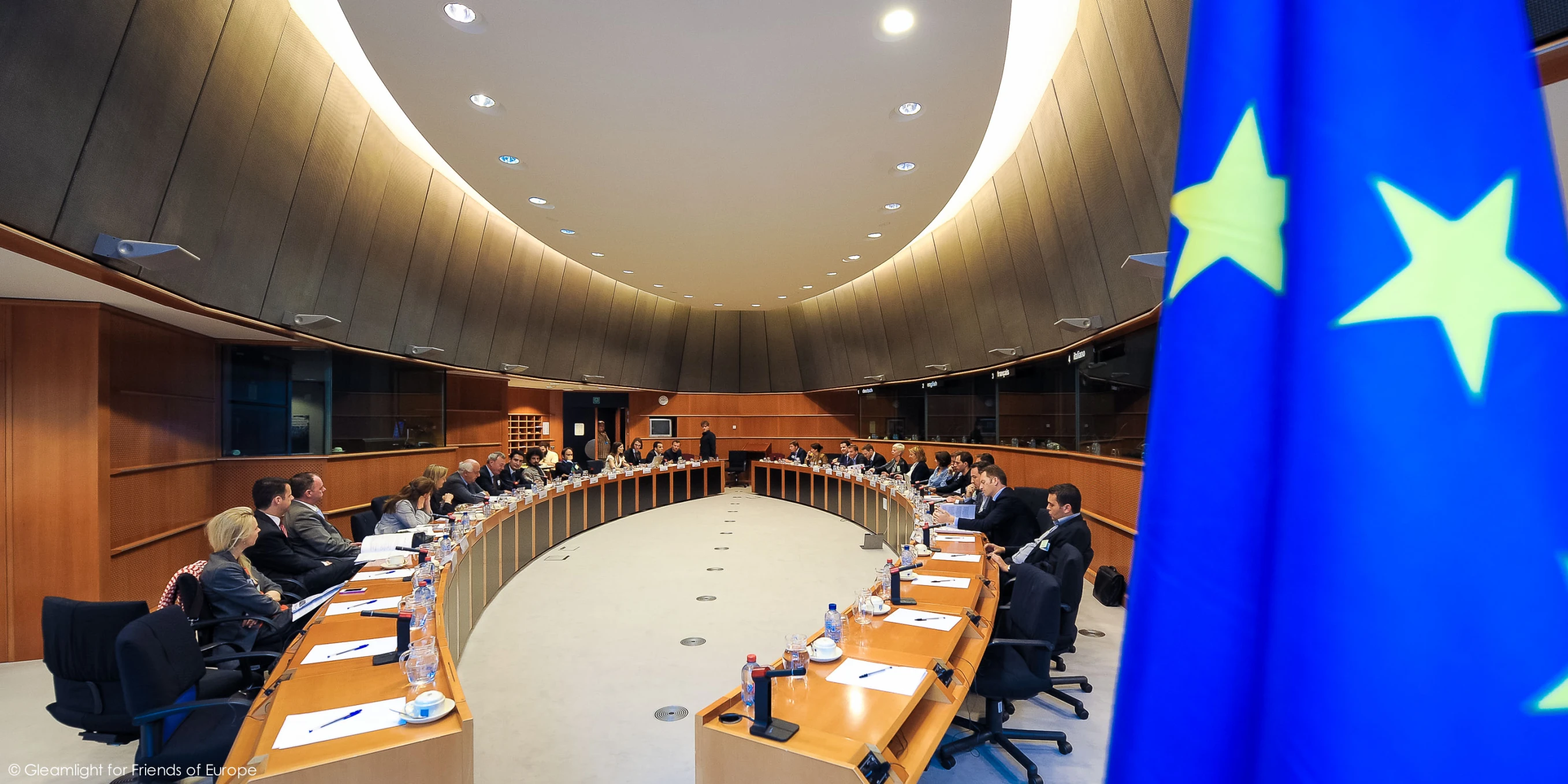 the european parliament is very long and empty