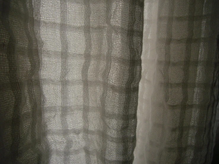 a curtain with a pattern drawn across it