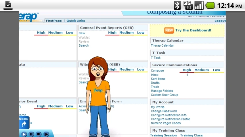 a cartoon character is shown as if he appears to be a computer user