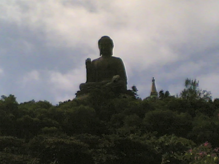 a big statue in the middle of the park