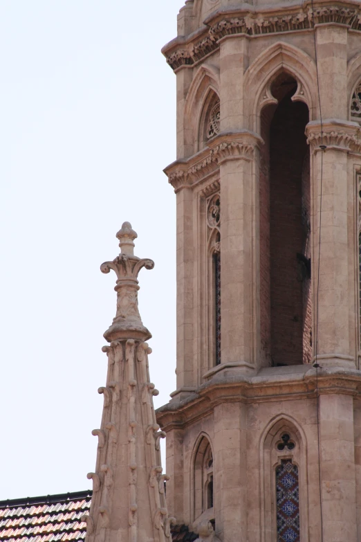 old fashioned architecture features in a stone church