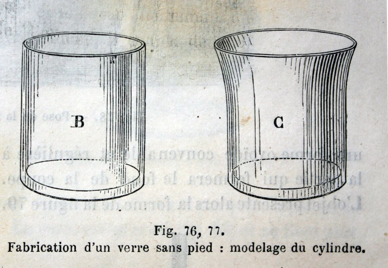 a drawing of two glass jars with the same height