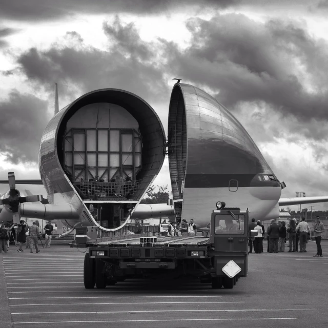 a very large air plane parked on the pavement