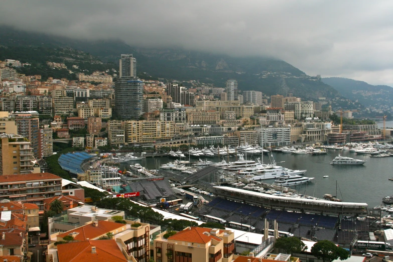 view of the marina, els and yachts, in monaco