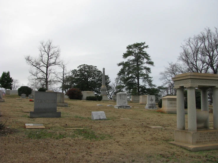 an old cemetery with lots of headstones