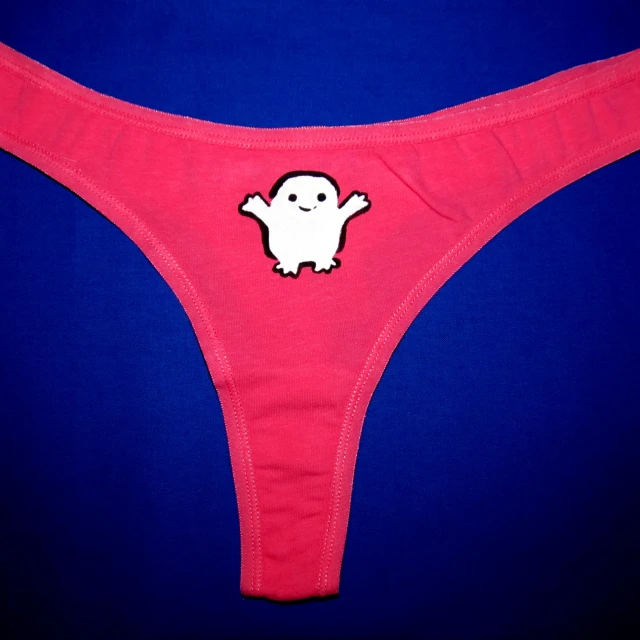 a women's panties has an adorable little ghost on it