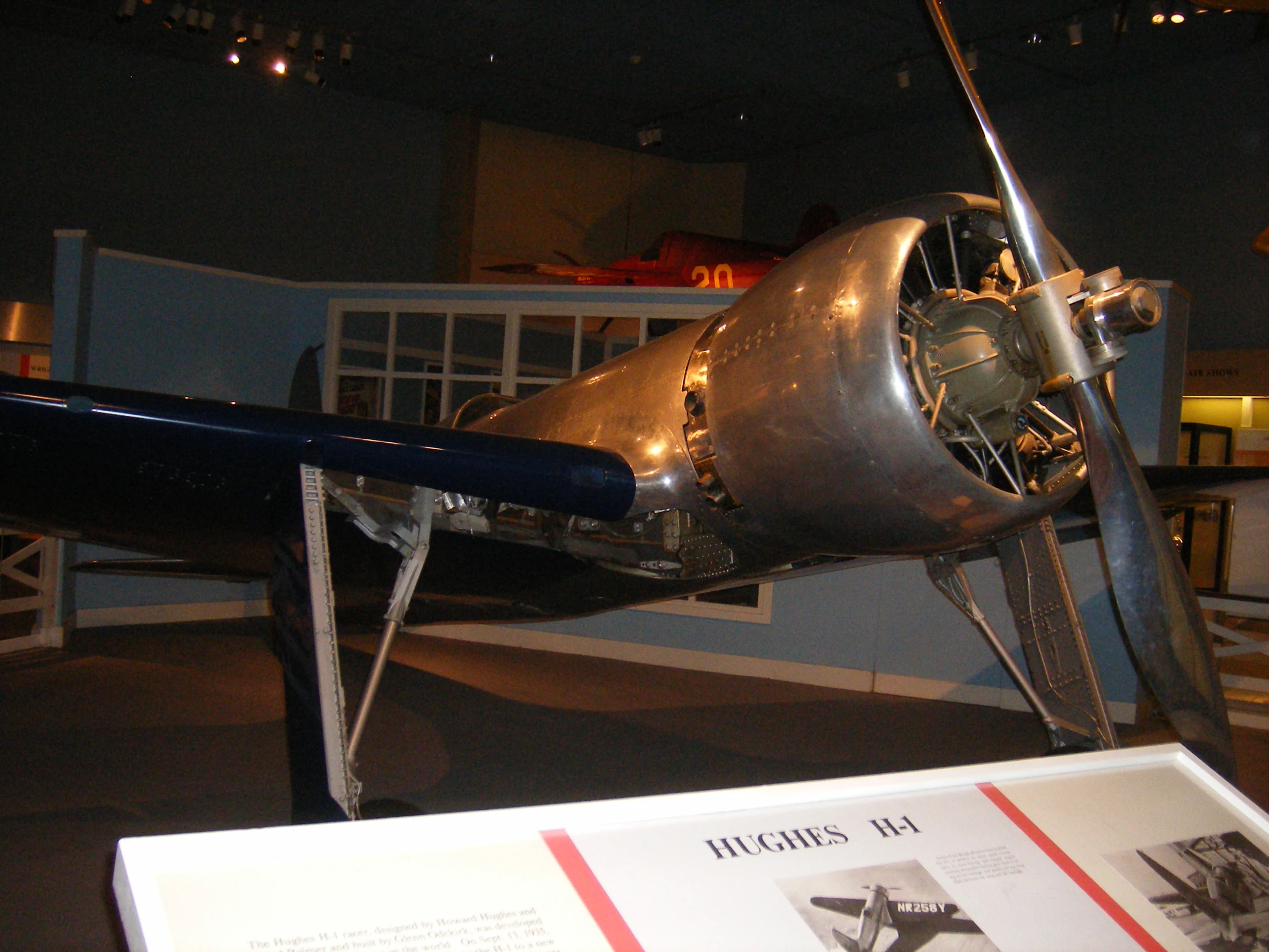 the airplane was on display at the museum