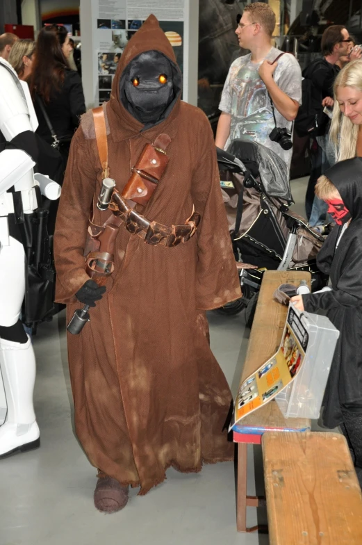 this is a costume of someone wearing a star wars outfit