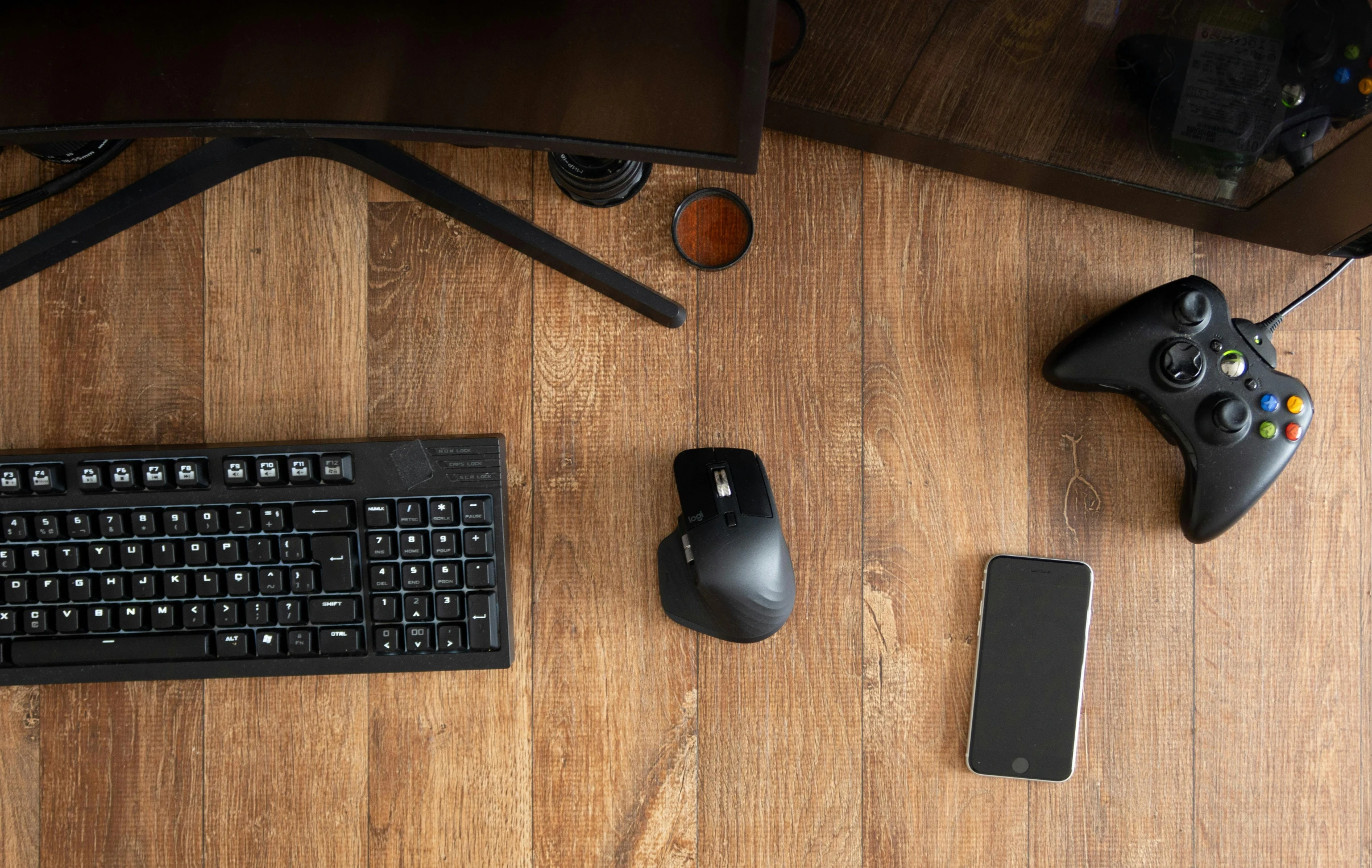 a computer keyboard sitting on top of a wooden desk, mouse, detailed product image, shot on sony a 7, various posed