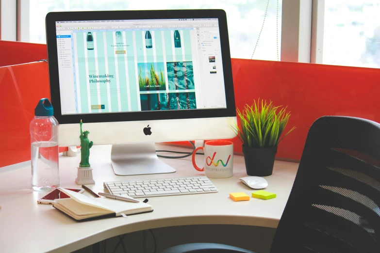 a computer monitor sitting on top of a desk, a computer rendering, trending on unsplash, analytical art, 9 9 designs, website banner, pc screen image, no - text no - logo