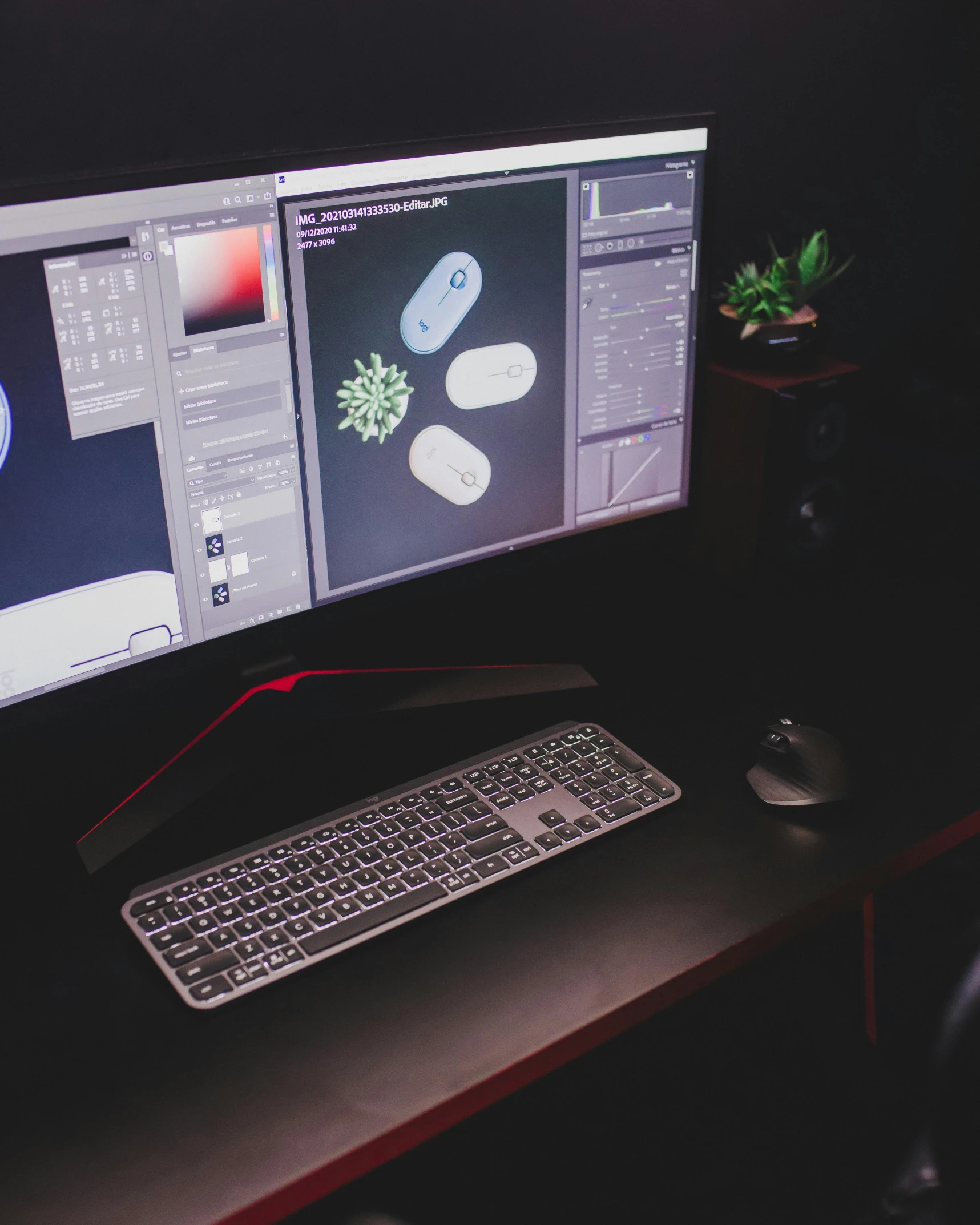 a desktop computer sitting on top of a wooden desk, holographic artifacts, dark kitchen of an art student, biohacking, pc screen image