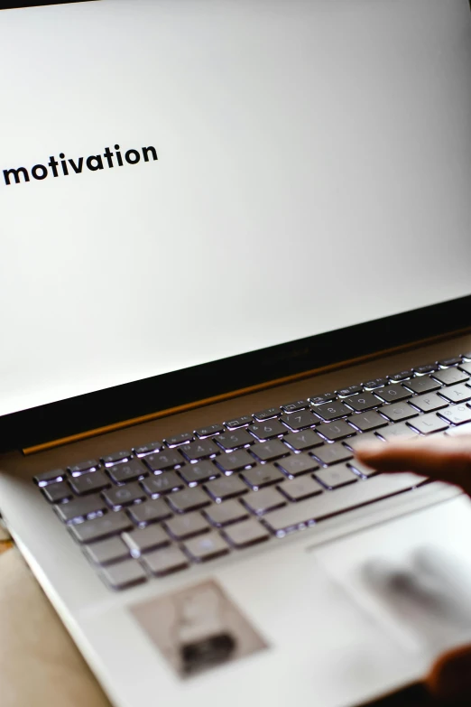 a laptop computer sitting on top of a wooden desk, by Robbie Trevino, trending on unsplash, motivational poster, thumbnail, notation, m