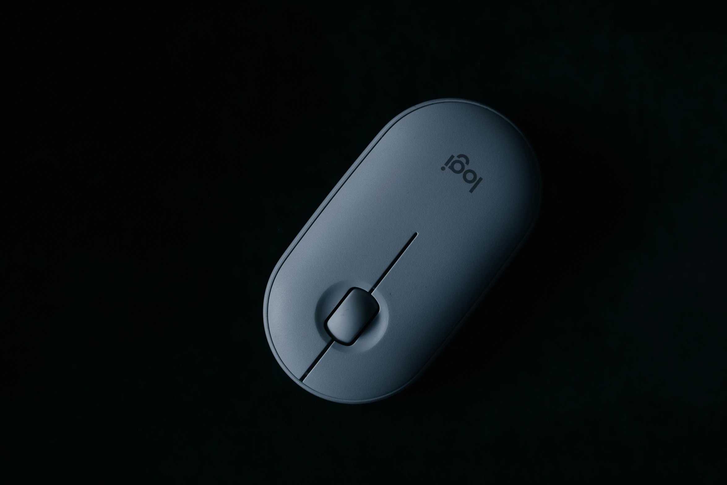 a close up of a mouse on a black surface, by Joe de Mers, unsplash contest winner, minimalism, product design render, indigo, kano), background image