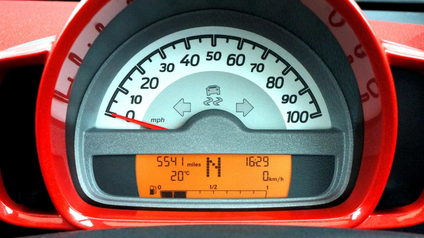 a close up of a speedometer in a car, by Jason Felix, happening, square, moped, multi-part, demur