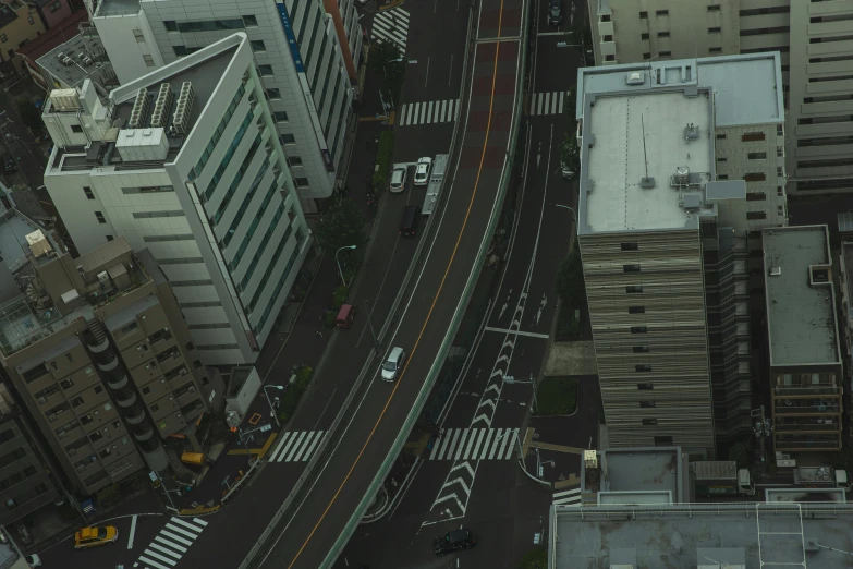 a view of a city from the top of a building, by Yasushi Sugiyama, pexels contest winner, realism, crossing road, japonisme 3 d 8 k ultra detailed, high angle uhd 8 k, empty streetscapes