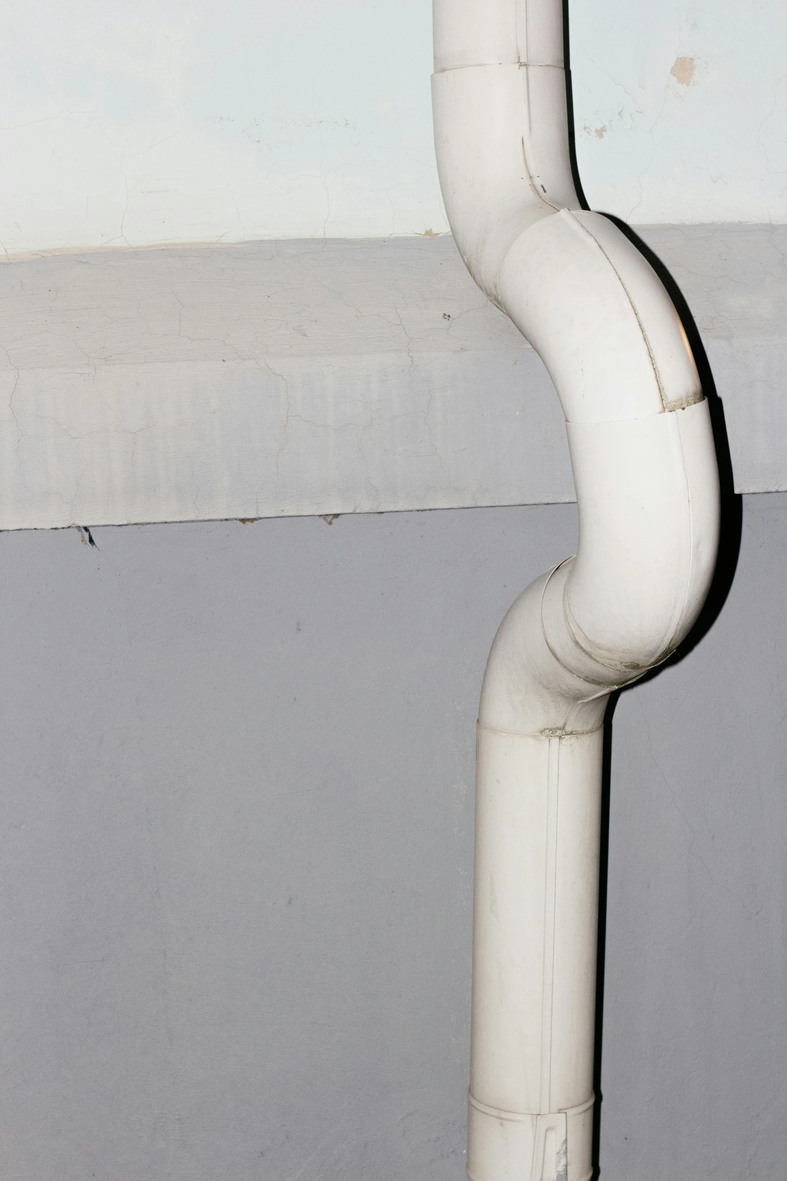 a white pipe sticking out of a wall, inspired by Marcel Duchamp, renaissance, curved body, heavy conduits, dnd, elbow