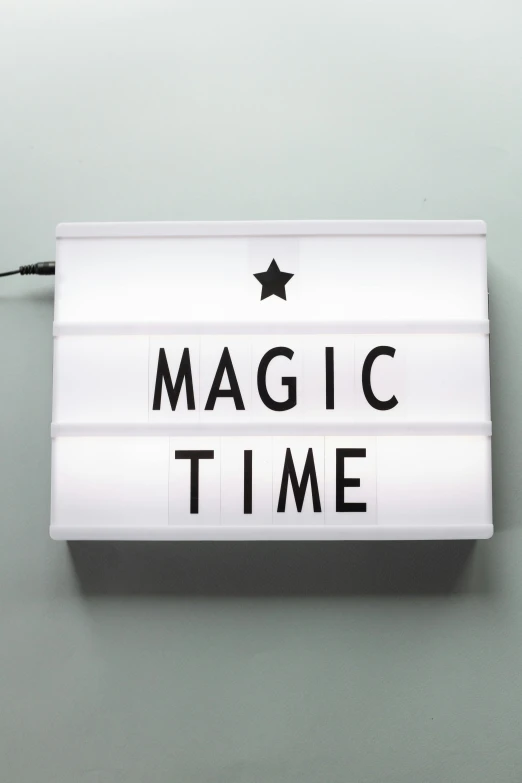 a lightbox with the words magic time written on it, ✨🕌🌙, big!!!!!!!!!!!!