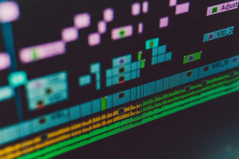 a close up view of a computer screen, a computer rendering, unsplash, production ig, synthewave, multiple stories, magicavoxel