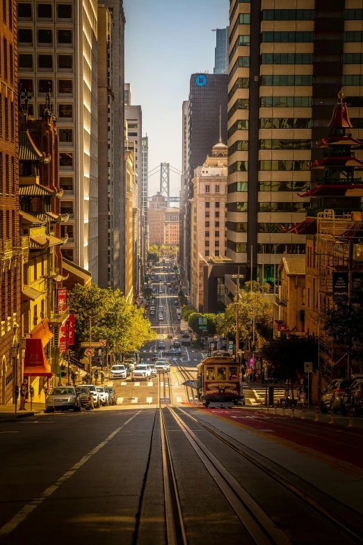 a city street filled with lots of tall buildings, a picture, by Brian Thomas, unsplash contest winner, vallejo, sunny morning light, square, old world