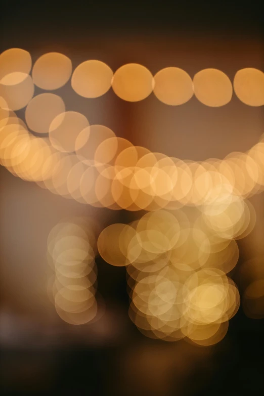 a blurry photo of some lights in a room, inspired by Henri Le Sidaner, unsplash, soft golden light, macro bokeh ”