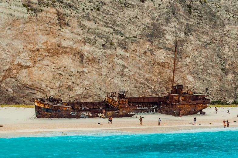 a large ship sitting on top of a sandy beach, pexels contest winner, renaissance, a photograph of a rusty, costa blanca, greek, navy