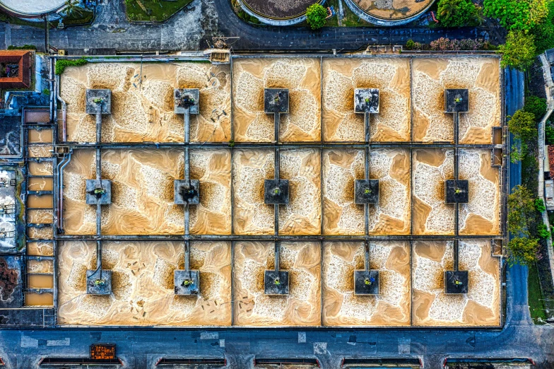 an aerial view of a building with a lot of windows, by Carey Morris, unsplash contest winner, sewage, grain”, true realistic image, thumbnail