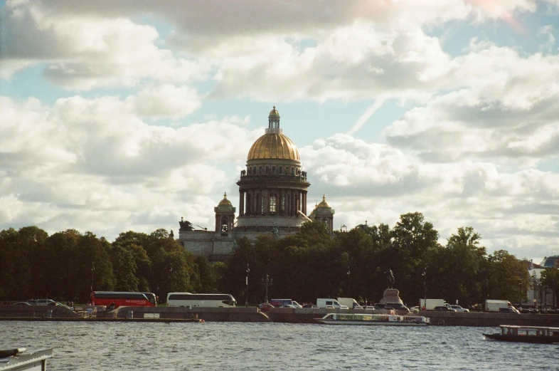 a body of water with a building in the background, by Serhii Vasylkivsky, pexels contest winner, neoclassicism, dome, with subtitles, 000 — википедия, sunday afternoon