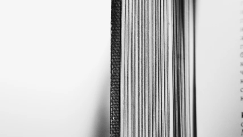 a stack of books sitting on top of a table, a black and white photo, by Karl Buesgen, pexels, postminimalism, ultra detailed close up, coated pleats, angle profile portrait, with a white background