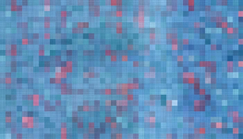 a blue and pink mosaic tile background, a digital rendering, by Dan Christensen, generative art, tatsuro kiuchi, red grid, 3 2 x 3 2, micro detail