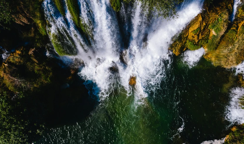 a bird's eye view of a waterfall, pexels contest winner, whale fall, avatar image, thumbnail, overflowing