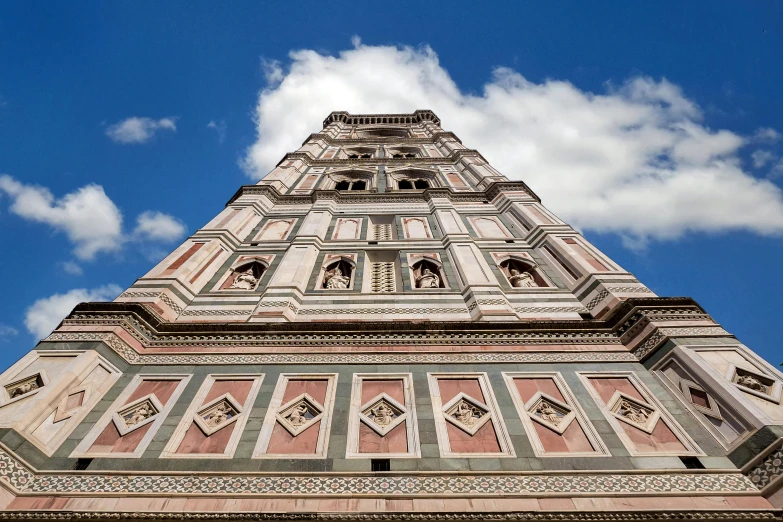 a tall tower with a clock on top of it, inspired by Giotto, pexels contest winner, renaissance, exterior view, sandro bottecelli, square, thumbnail
