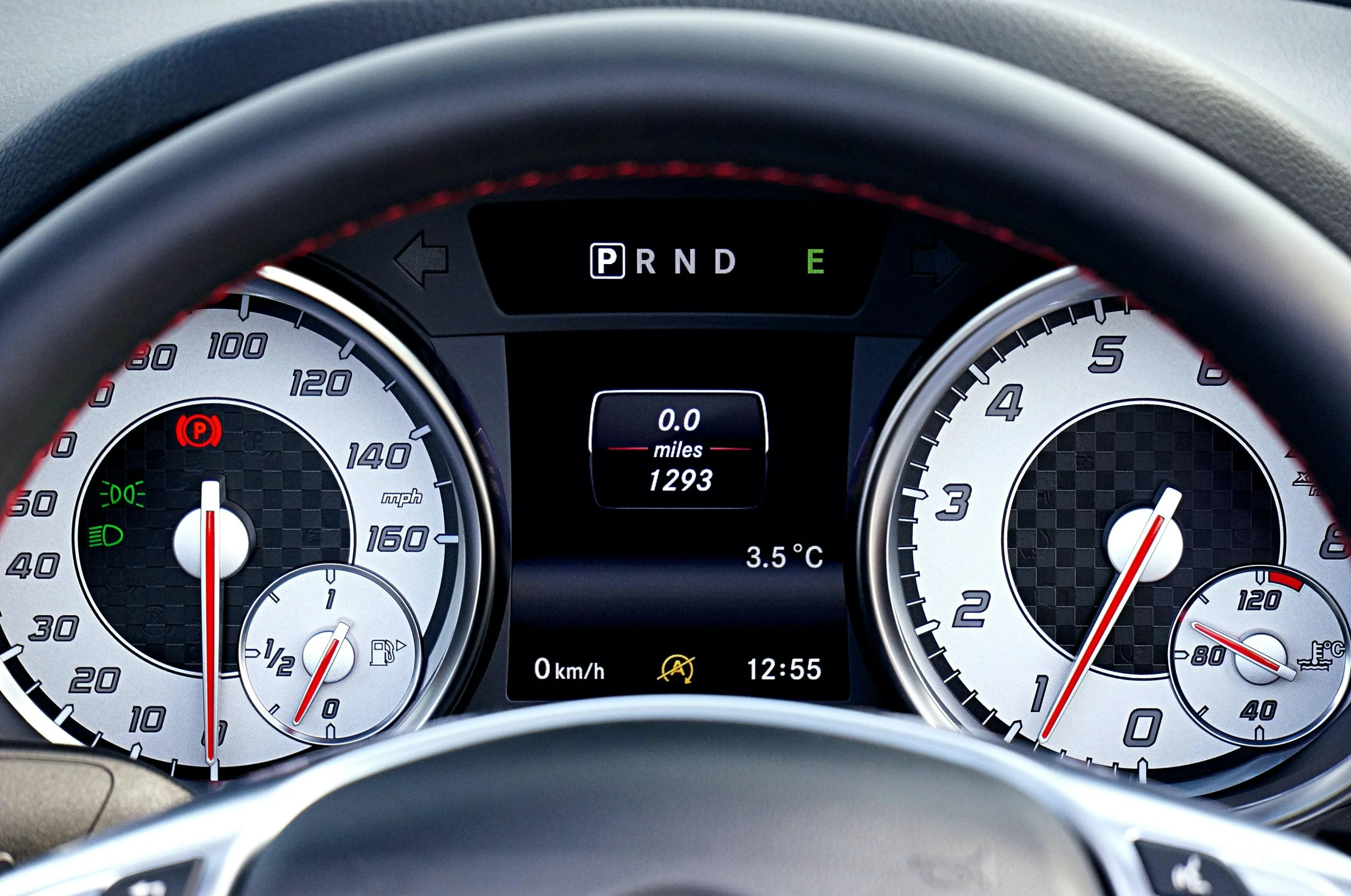 a close up of the dashboard of a car, square, ad image, professional, multi-part