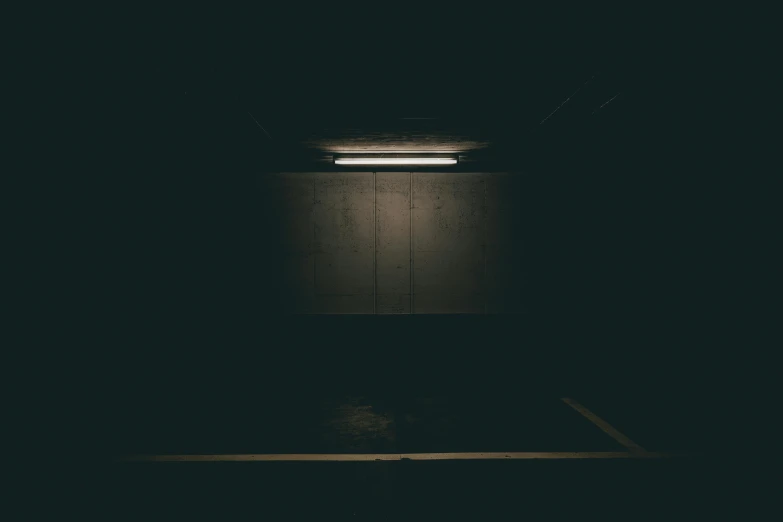 a dark room with a light at the end of it, unsplash contest winner, postminimalism, garage, claustrophobia, no people 4k, instagram post