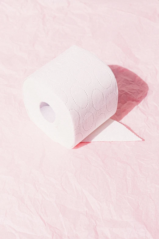 a roll of toilet paper on a pink surface, by Nicolette Macnamara, muscle tissue, ((pink)), clean design, gemma chen