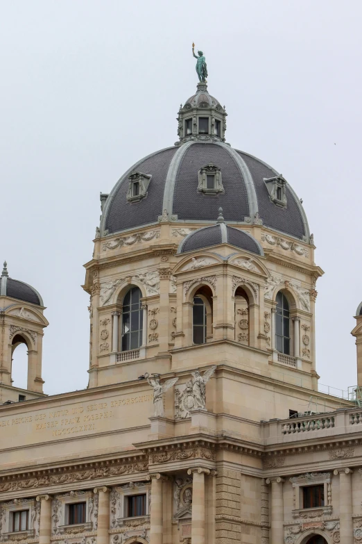 a large building with a clock on top of it, inspired by Mihály Munkácsy, baroque, domes, winnipeg skyline, pictured from the shoulders up, 2 5 6 x 2 5 6 pixels